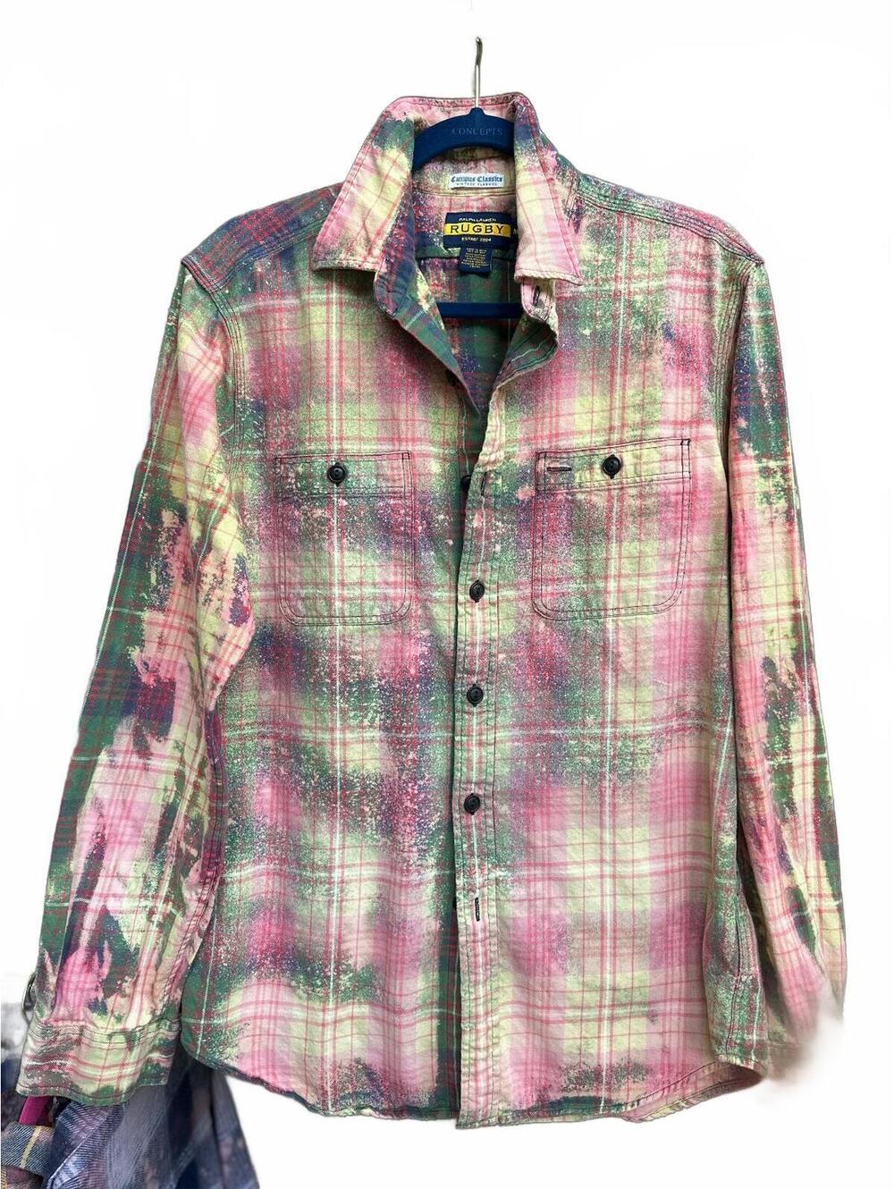 Upcyled Vintage Flannel Shirt | Distressed | One of a Kind | Wearable Art